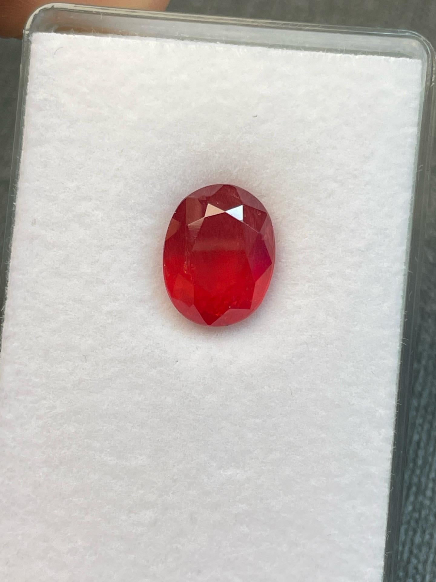 Cushion Cut 6.57 Carats Unheated Natural Rhodonite Brazil pigeon blood red Clean Quality For Sale