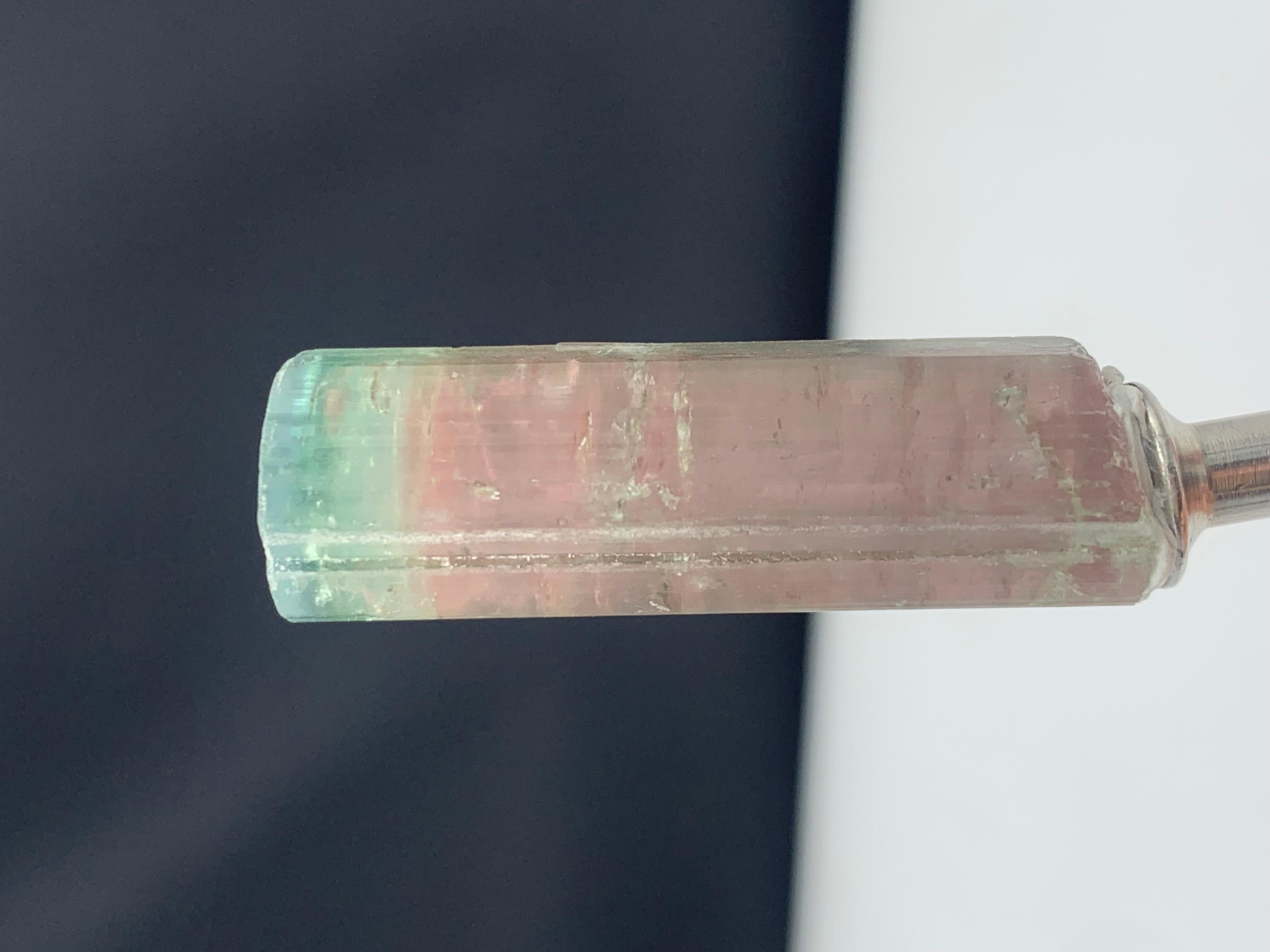 Carat Stunning Bi Color Tourmaline Crystal from Paprook, Afghanistan For Sale 3