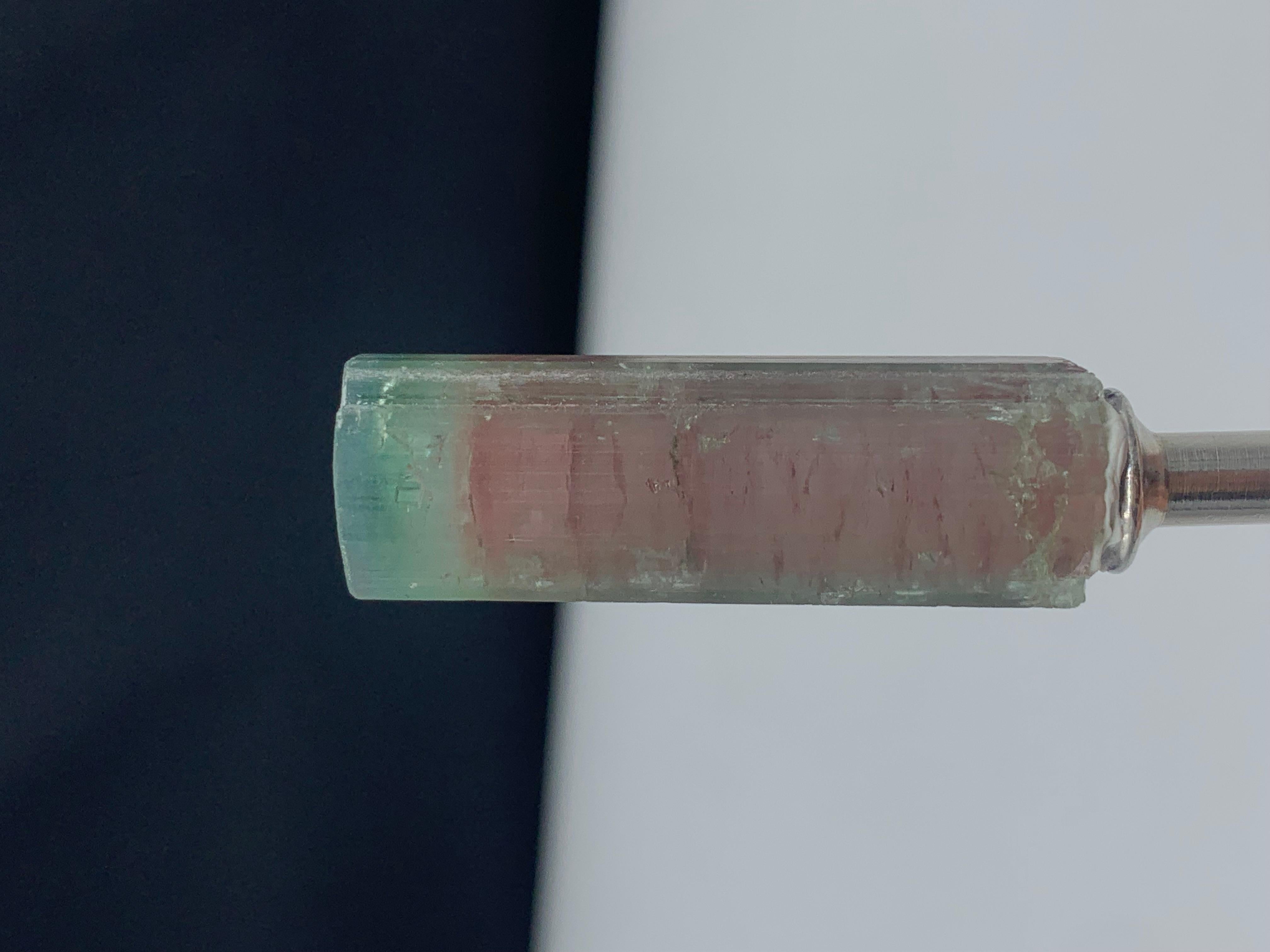 Carat Stunning Bi Color Tourmaline Crystal from Paprook, Afghanistan For Sale 4