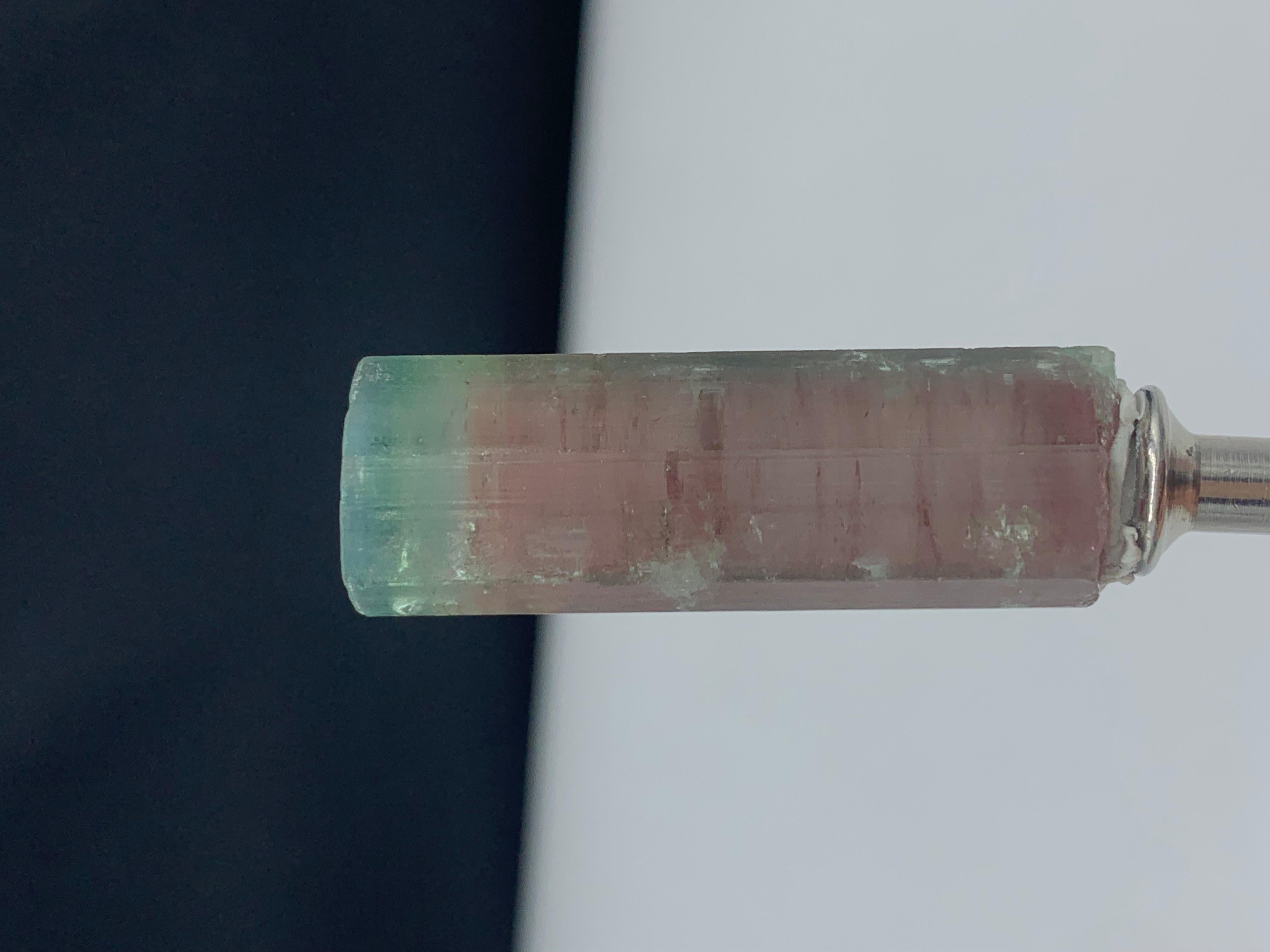 Adam Style Carat Stunning Bi Color Tourmaline Crystal from Paprook, Afghanistan For Sale