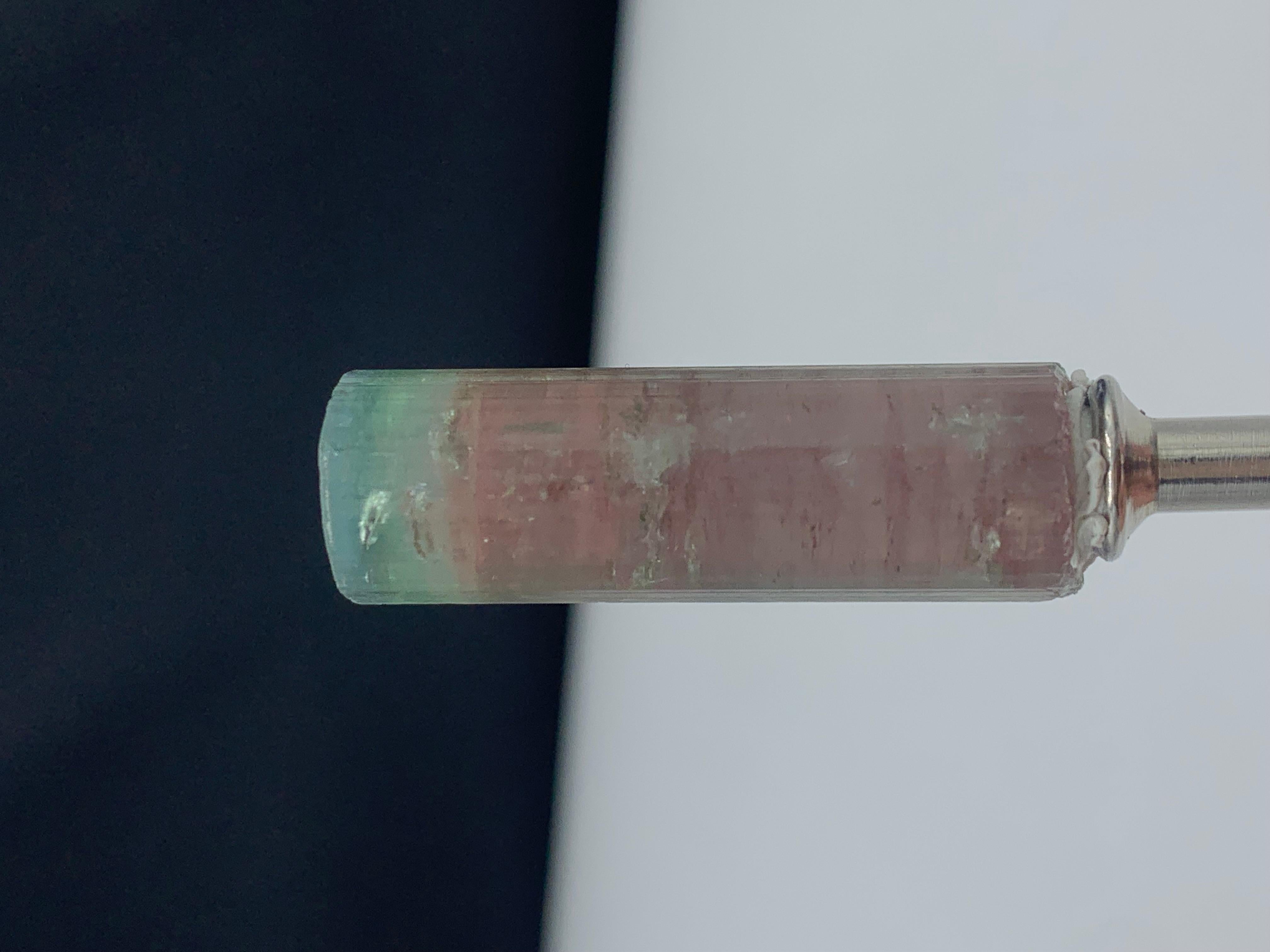 Carat Stunning Bi Color Tourmaline Crystal from Paprook, Afghanistan In Good Condition For Sale In Peshawar, PK