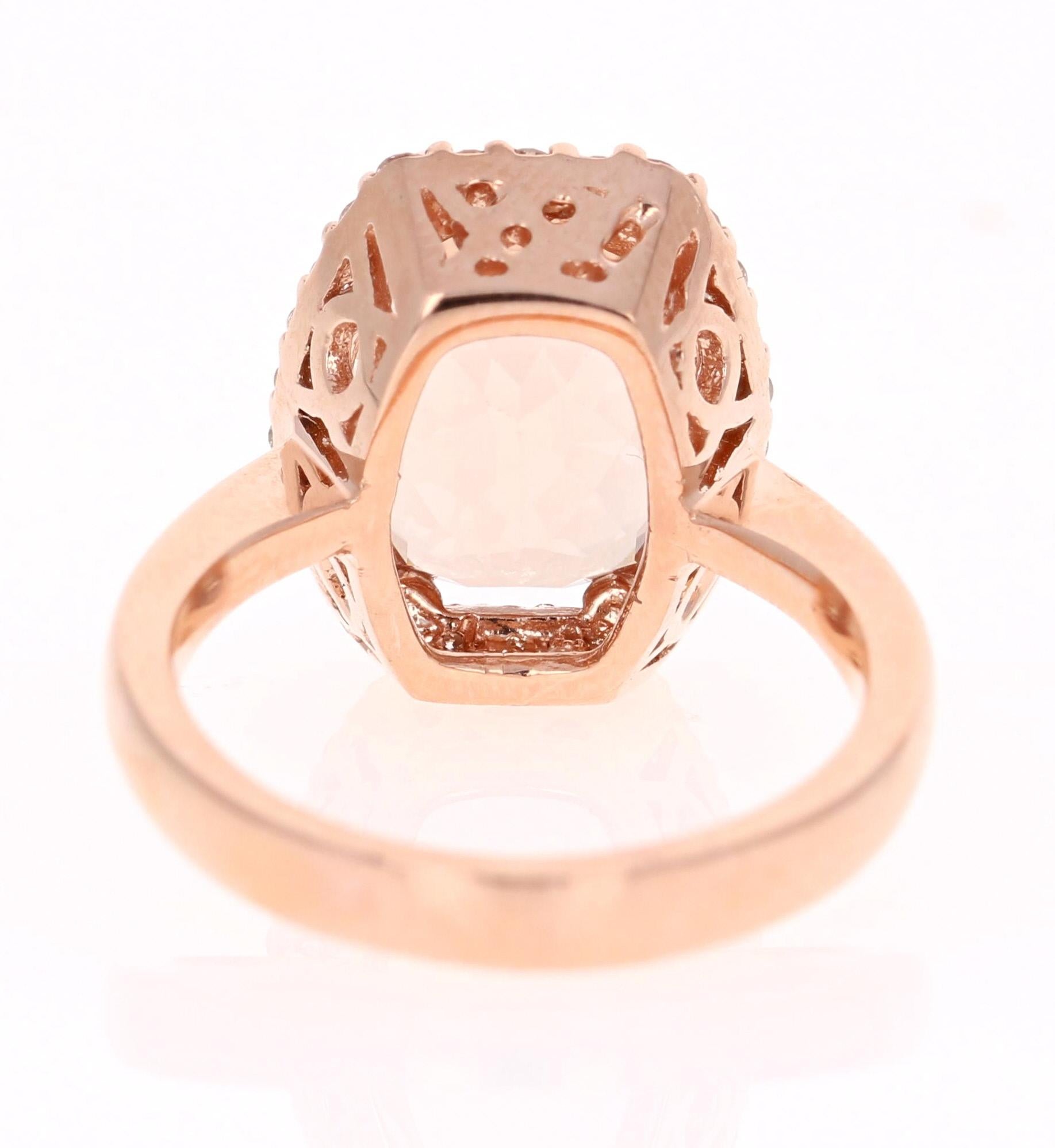 morganite halo ring