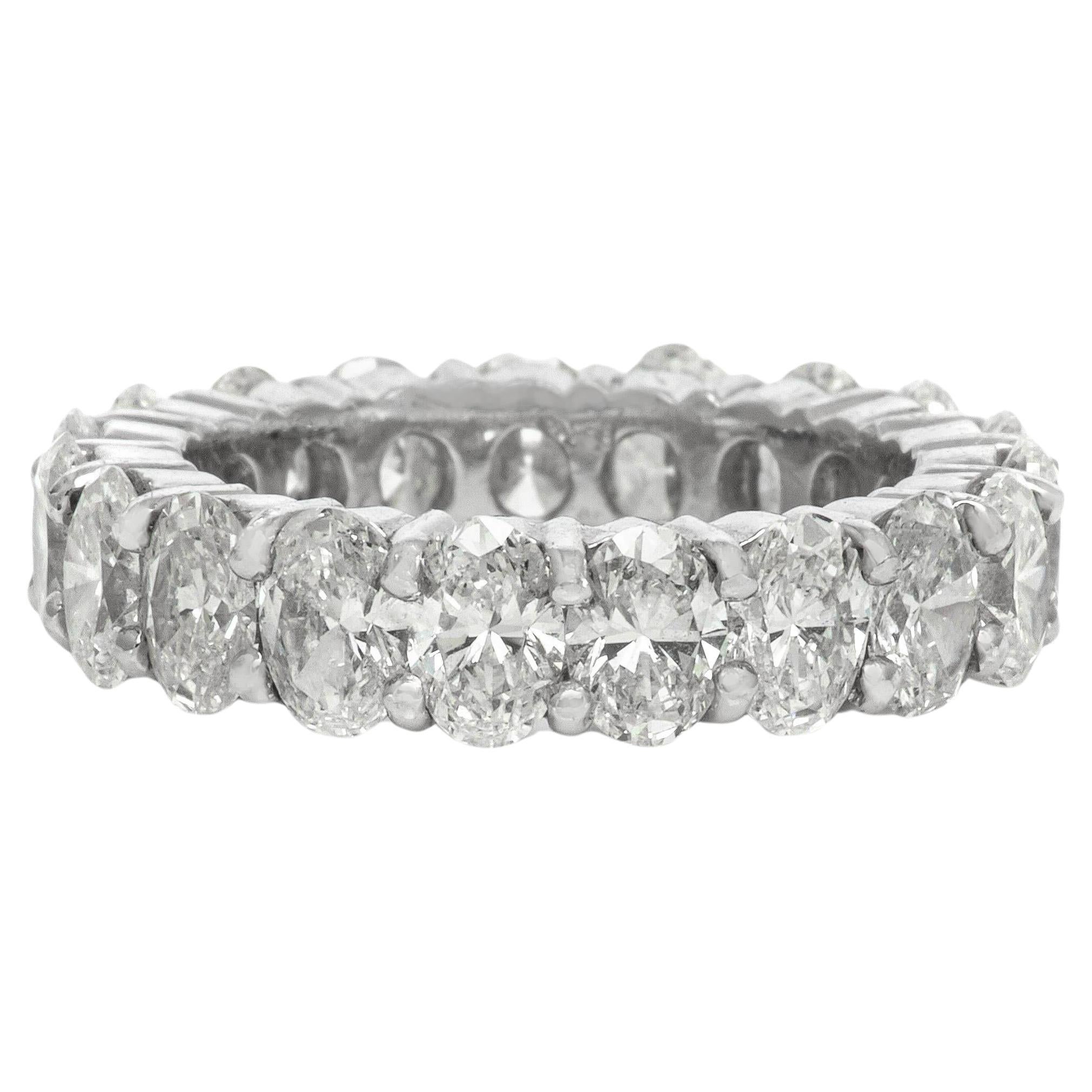 6.58 Carat Oval Cut Diamond Eternity Band