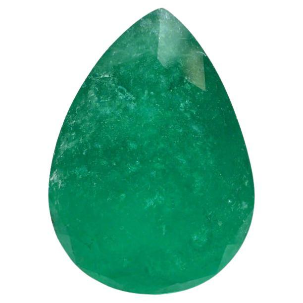 Esmeralda colombiana verde bosque de 6,59 quilates - Gema natal de mayo talla pera