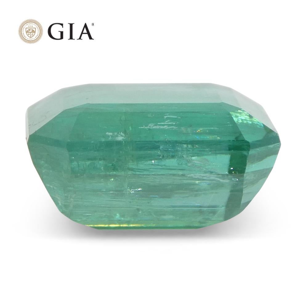 6,59 Karat Achteckiger/Emaragdschliff Grüner Smaragd GIA zertifiziert Zambia (F2) im Angebot 4