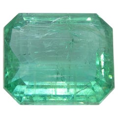 Émeraude verte octogonale/émeraude taille émeraude certifiée GIA (F2) de 6,59 carats