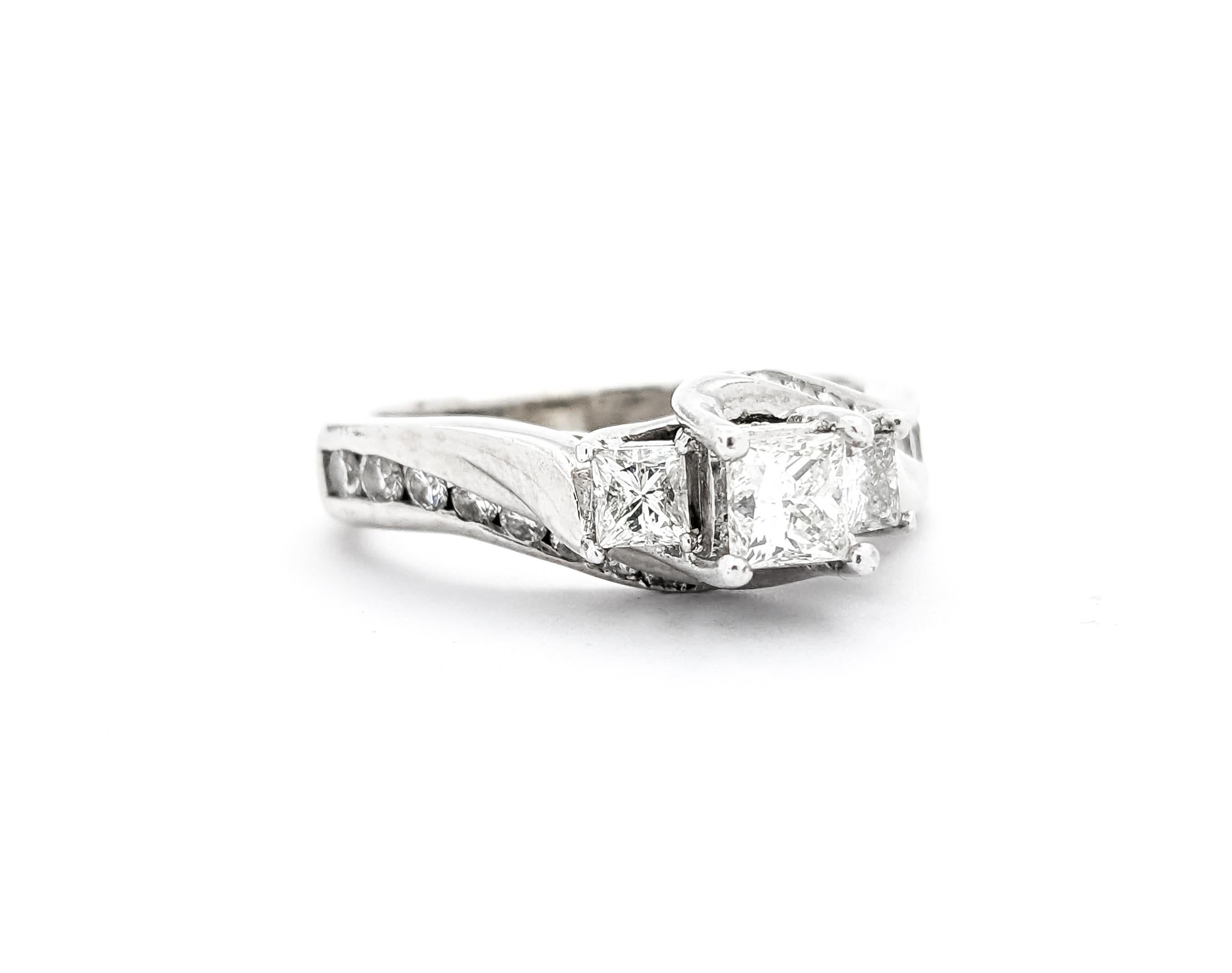 For Sale:  .65ctw Diamond Ring In White Gold 4