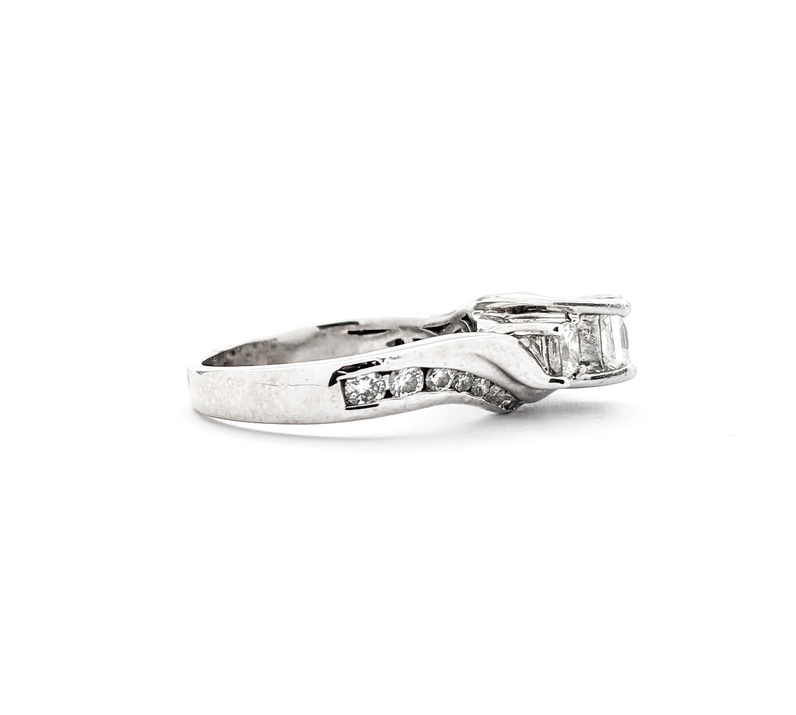 For Sale:  .65ctw Diamond Ring In White Gold 5