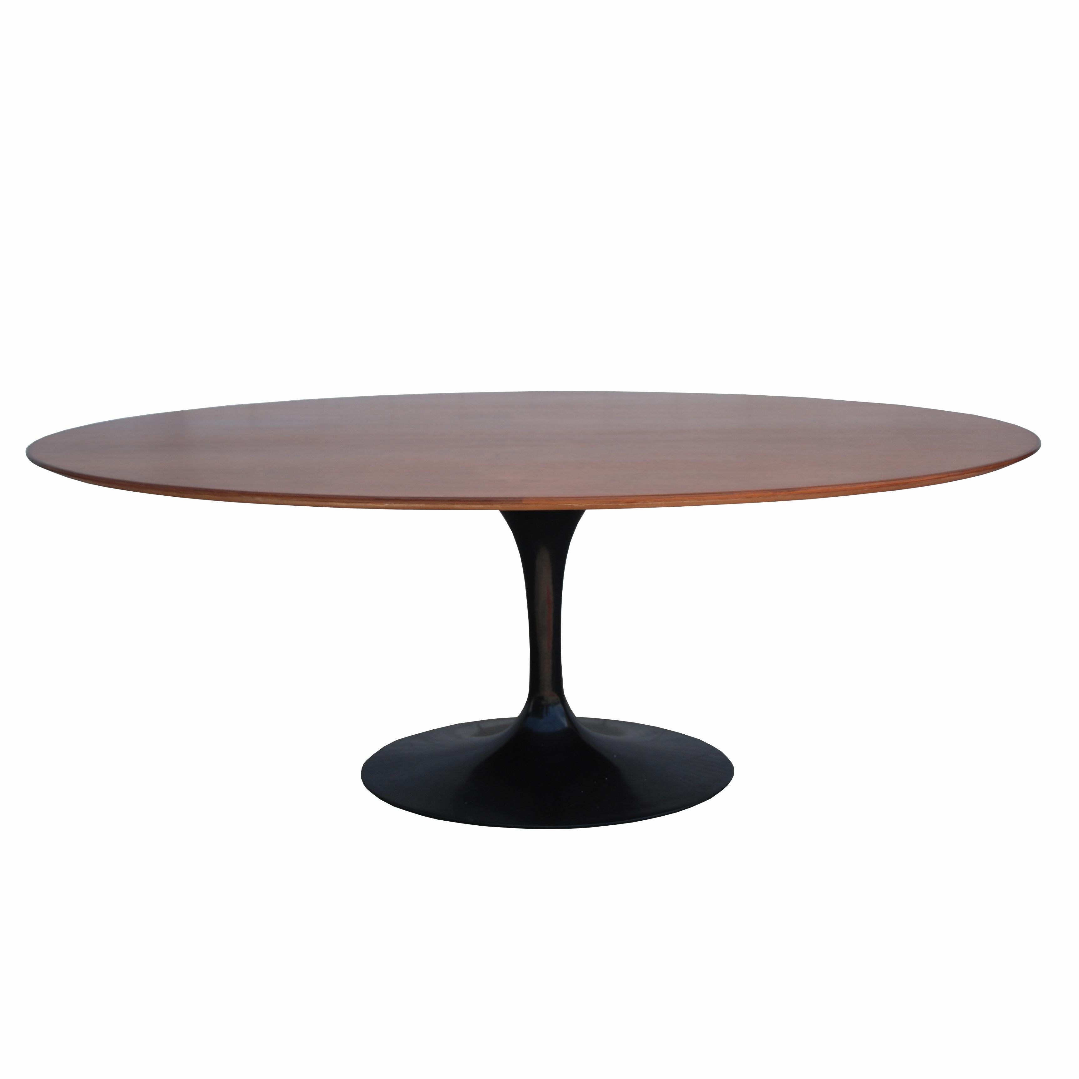 Mid-Century Modern Knoll Saarinen Teak Oval Dining Table