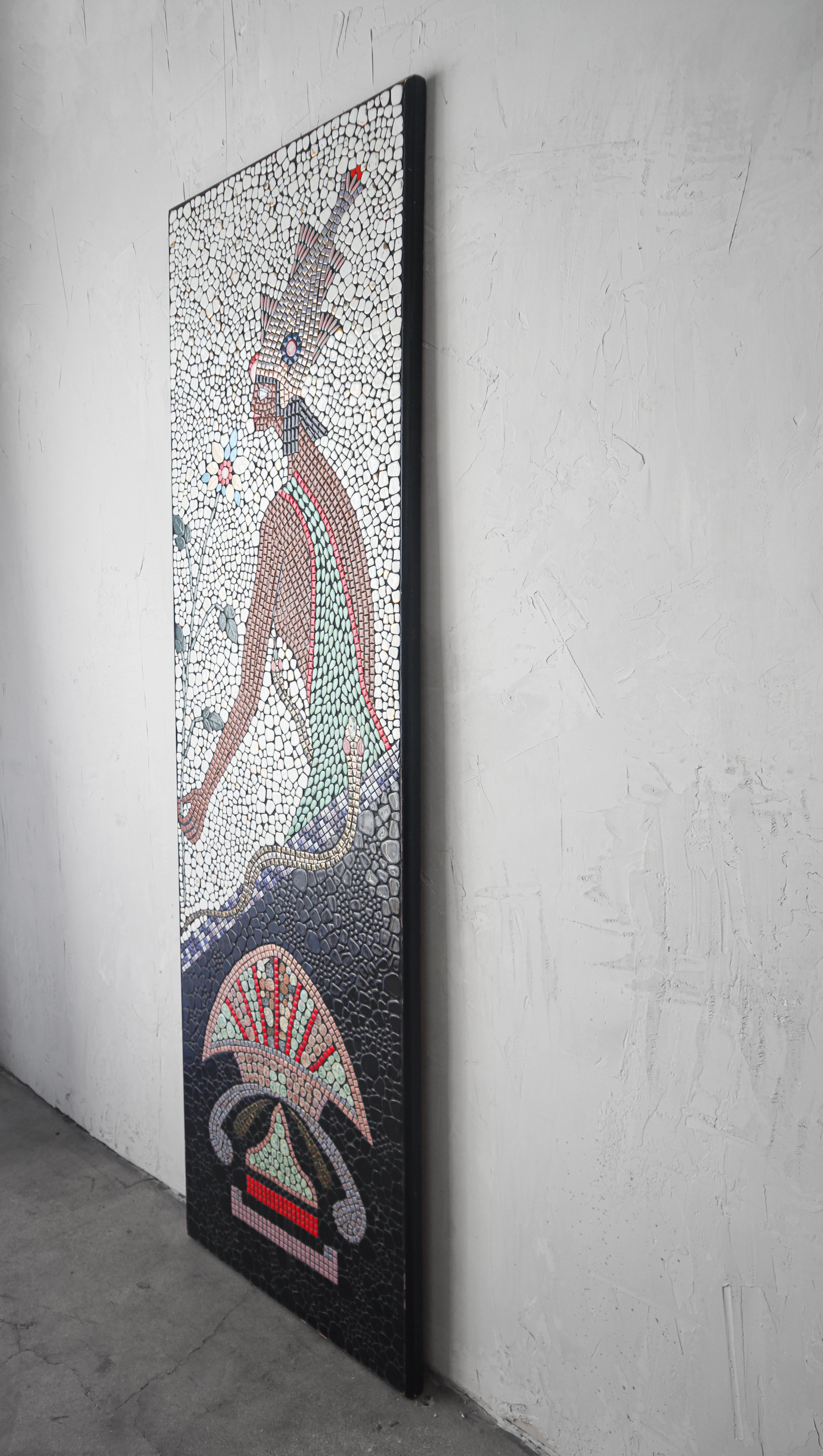 Mosaik einer ägyptischen Göttin aus der Mitte des Jahrhunderts im Zustand „Gut“ im Angebot in Las Vegas, NV
