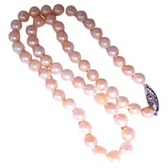 Used 6.5mm freshwater Pearl necklace 14kt