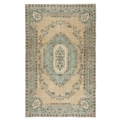 6.5x10.2 Ft One-of-a-kind Vintage Handmade Area Rug for Country Style Decoration