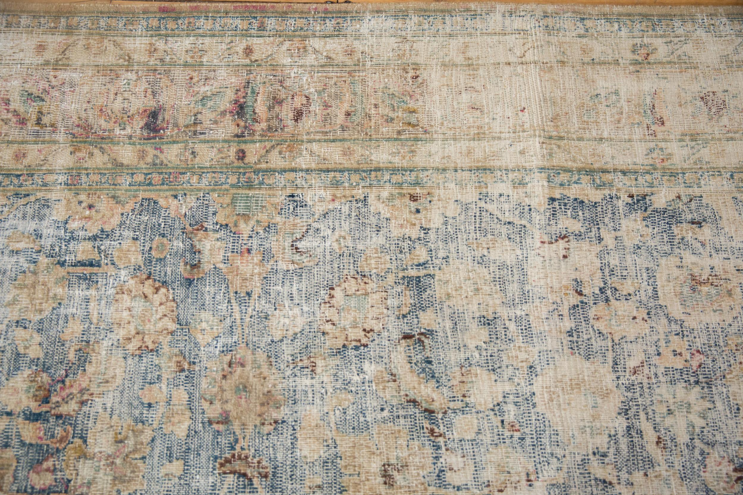 Mid-20th Century Vintage Distressed Meshed Carpet For Sale