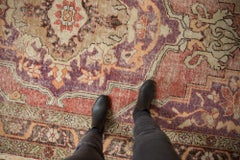 Vintage Distressed Oushak Carpet