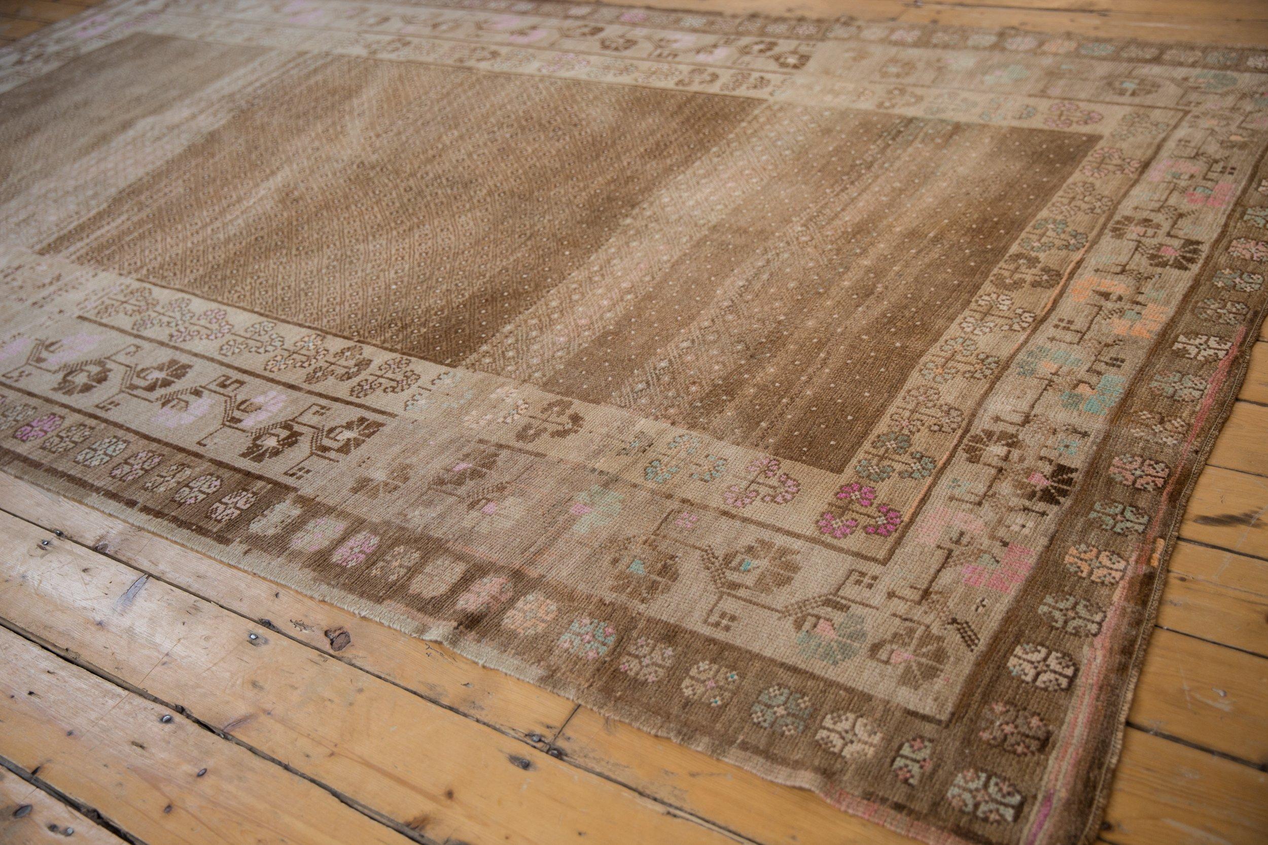 Vintage Distressed Kars Carpet In Fair Condition For Sale In Katonah, NY