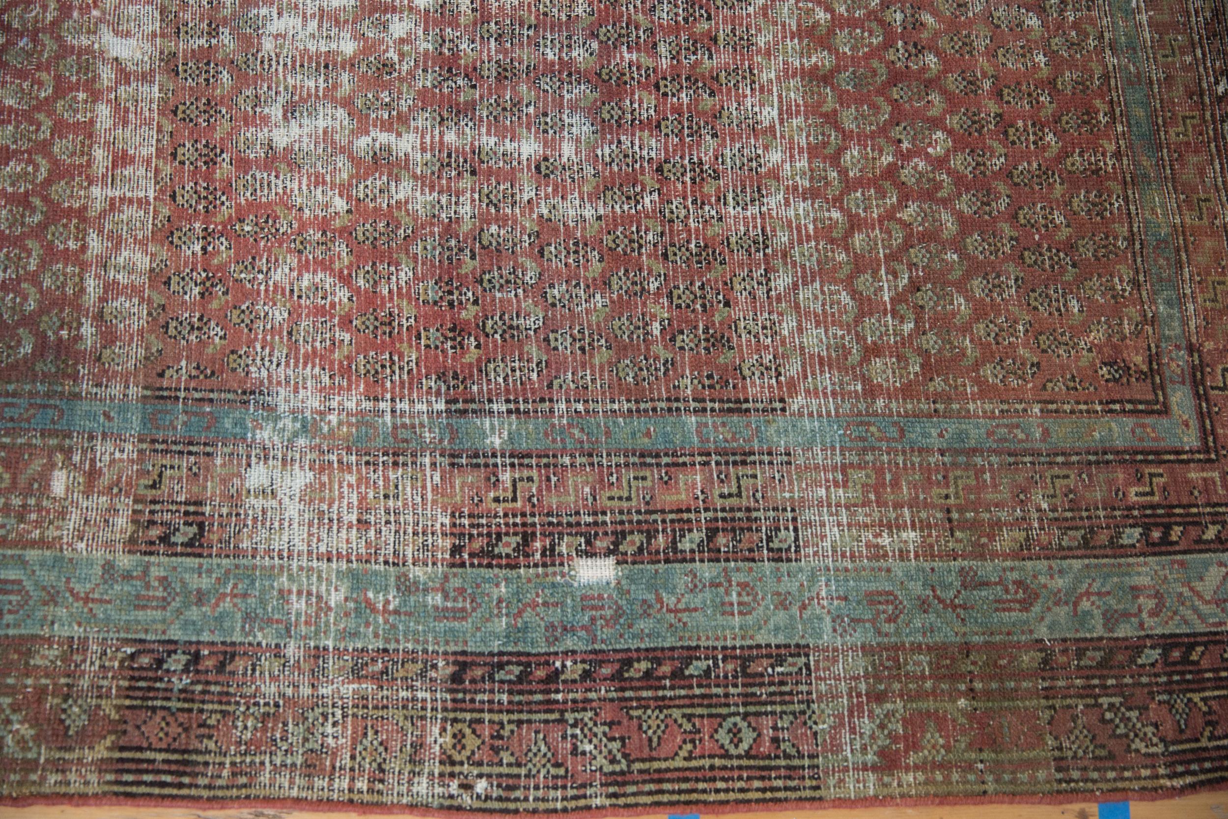 20th Century Antique Distressed Malayer Rug Runner For Sale