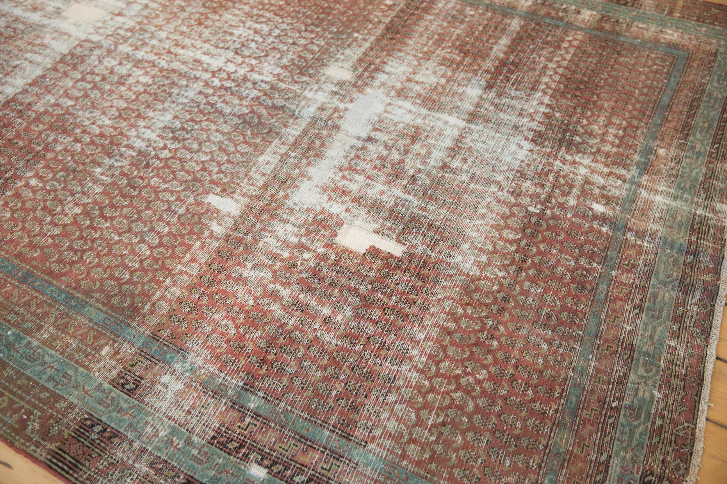 Antique Distressed Malayer Rug Runner For Sale 2