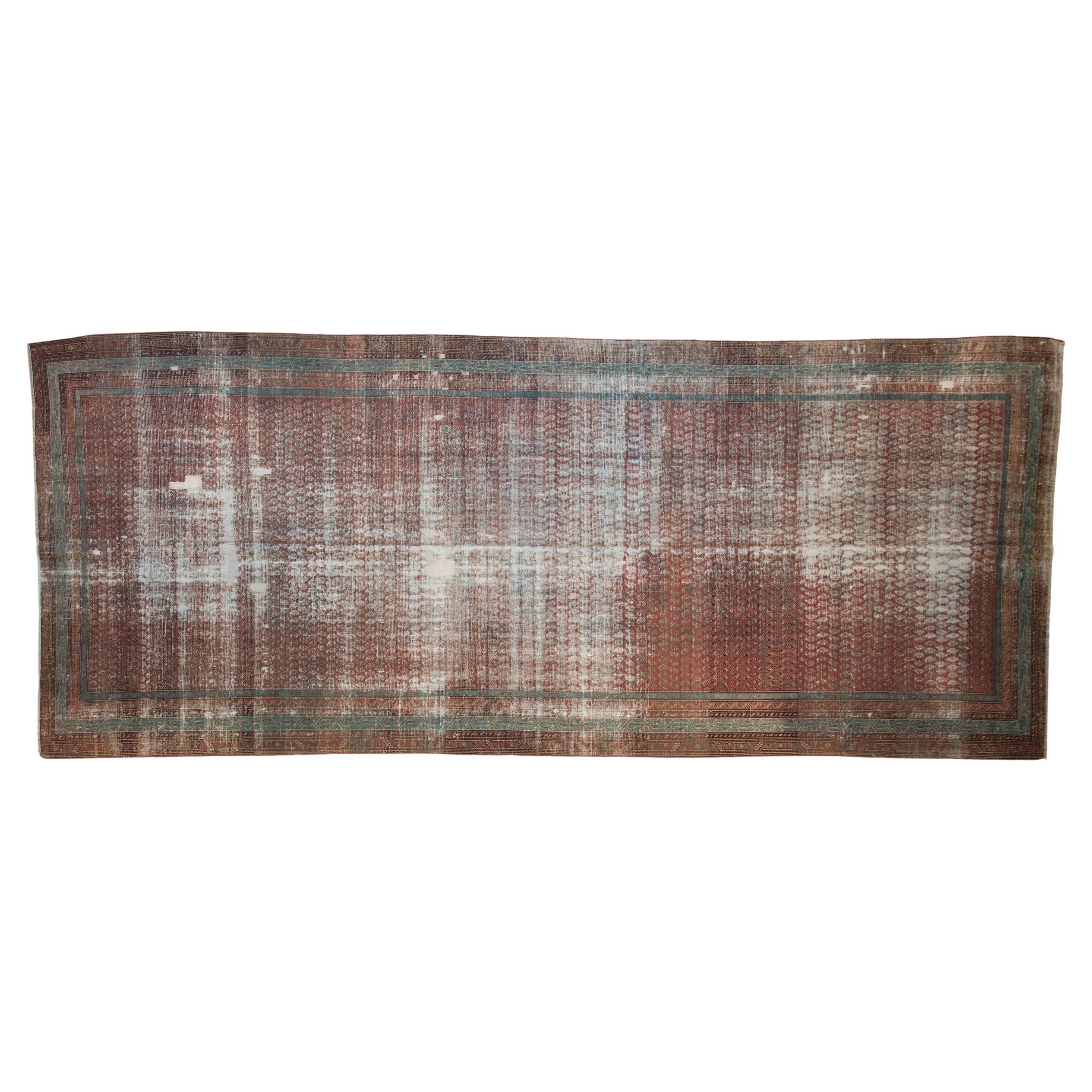Antique Distressed Malayer Rug Runner For Sale