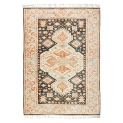 6.5x9 Ft Modern Handmade Turkish Area Rug for Home and Office Decor, 100% Wool