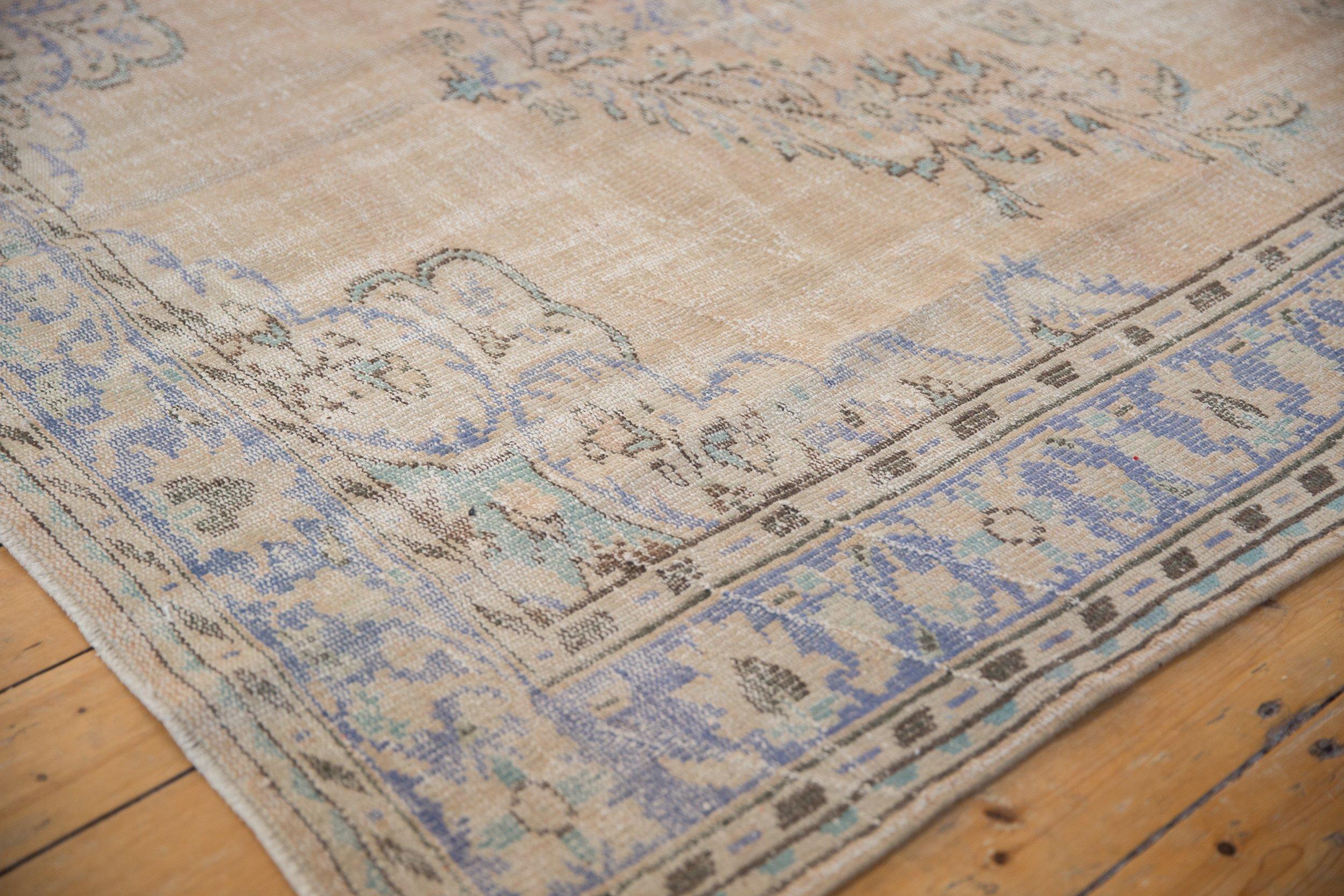 Vintage Distressed Oushak Carpet For Sale 3