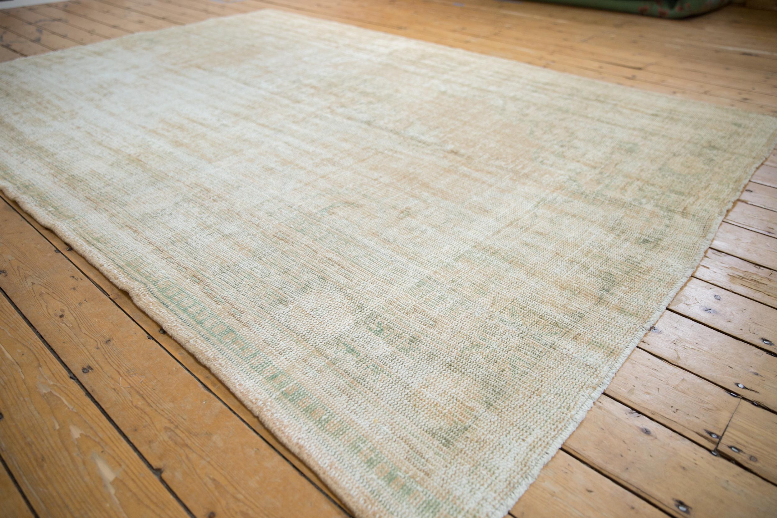 Wool Vintage Distressed Oushak Carpet For Sale