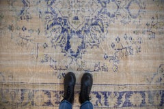 Vintage Distressed Oushak Carpet