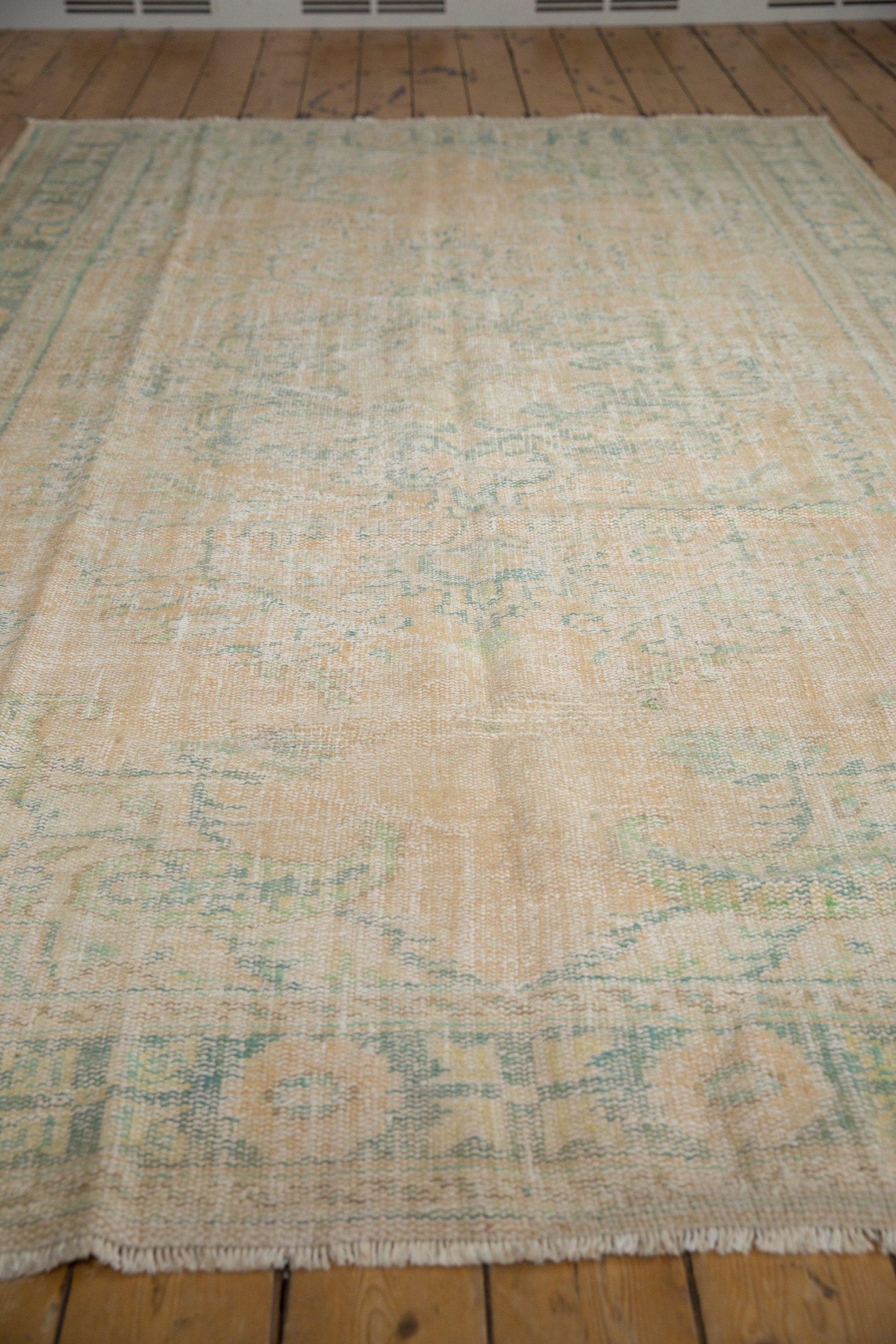 Mid-20th Century Vintage Distressed Oushak Carpet For Sale