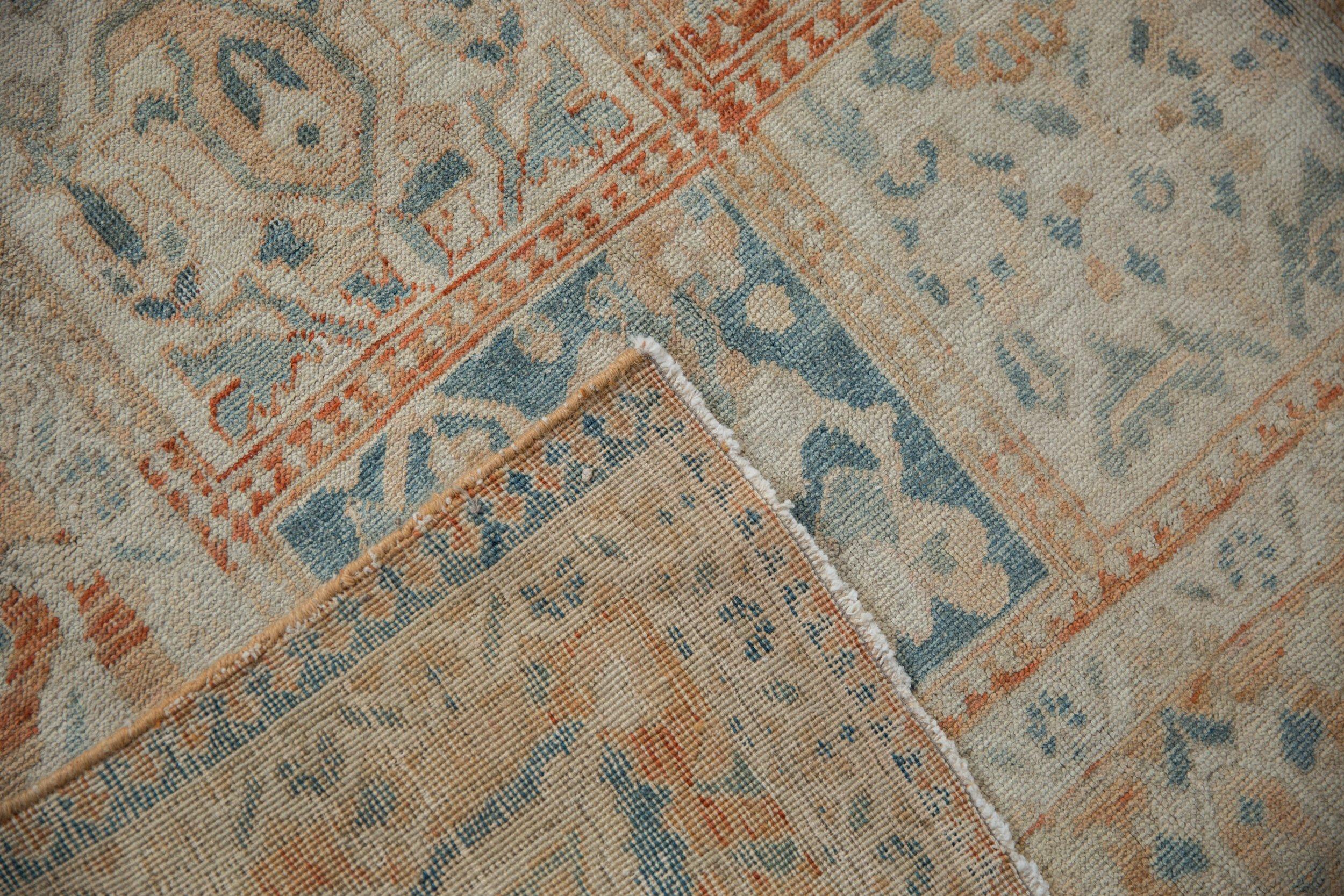 Vintage Distressed Turkish Bakhtiari Design Carpet For Sale 5
