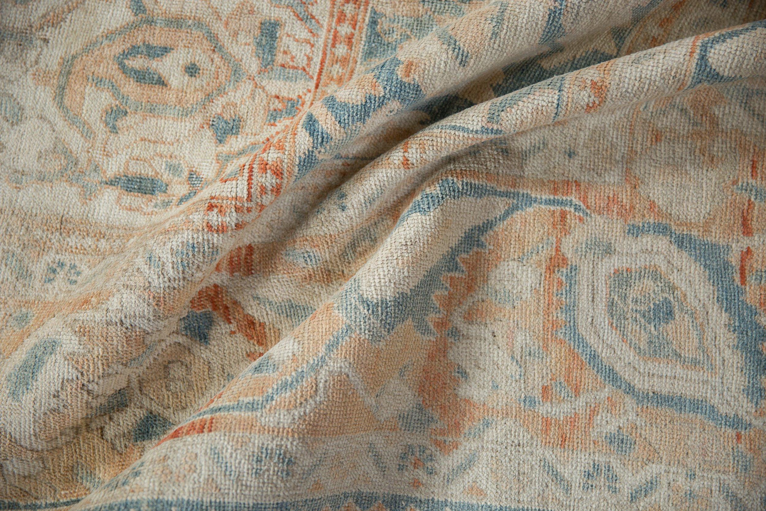 Other Vintage Distressed Turkish Bakhtiari Design Carpet For Sale