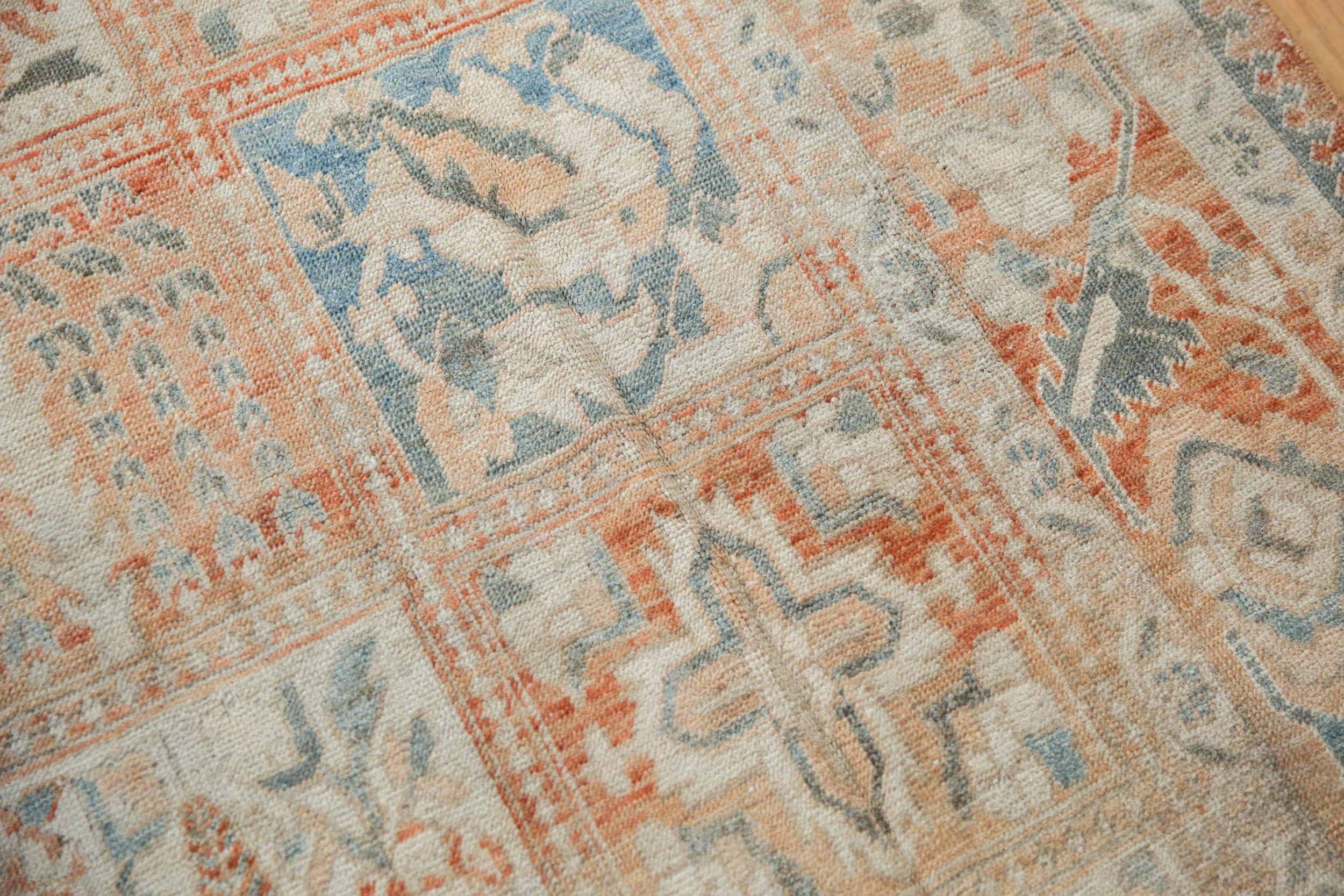 Mid-20th Century Vintage Distressed Turkish Bakhtiari Design Carpet For Sale