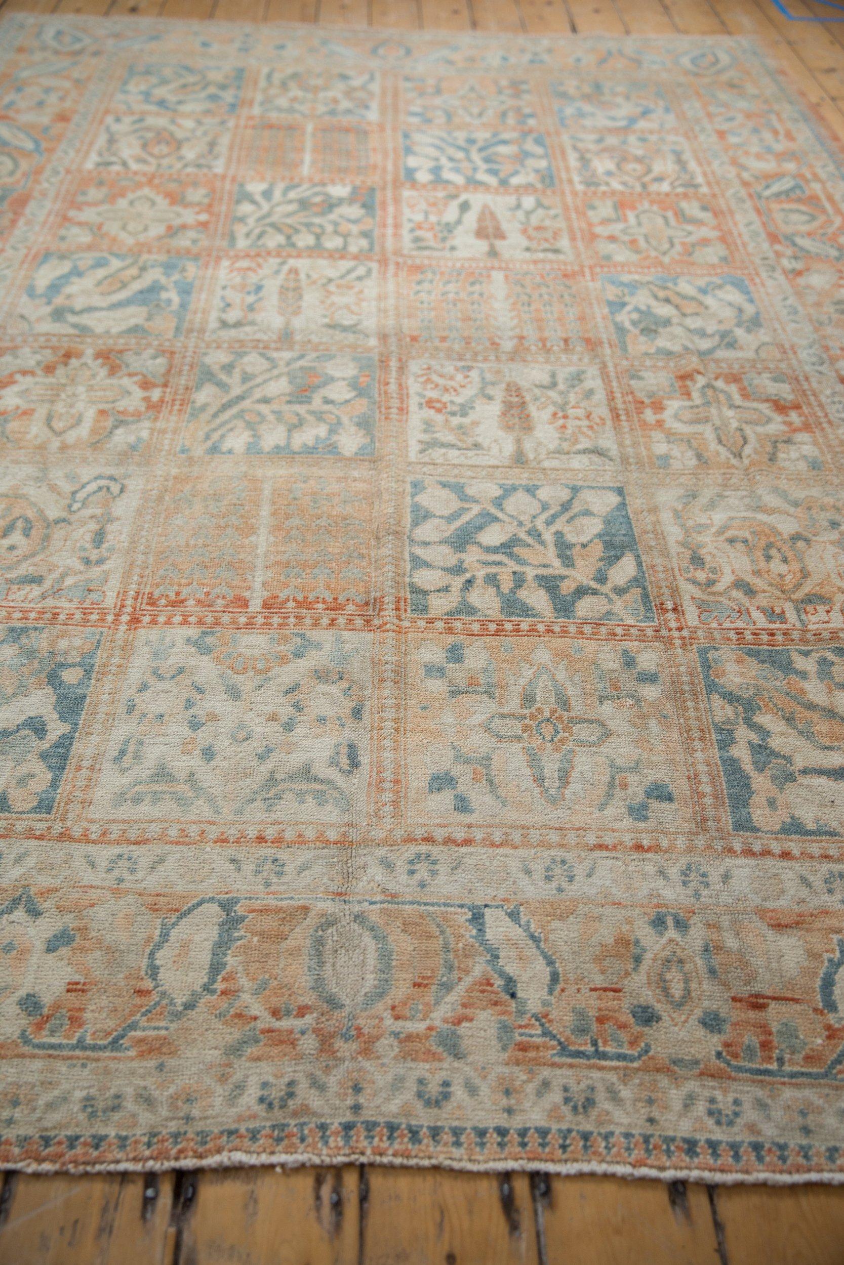 Vintage Distressed Turkish Bakhtiari Design Carpet For Sale 1