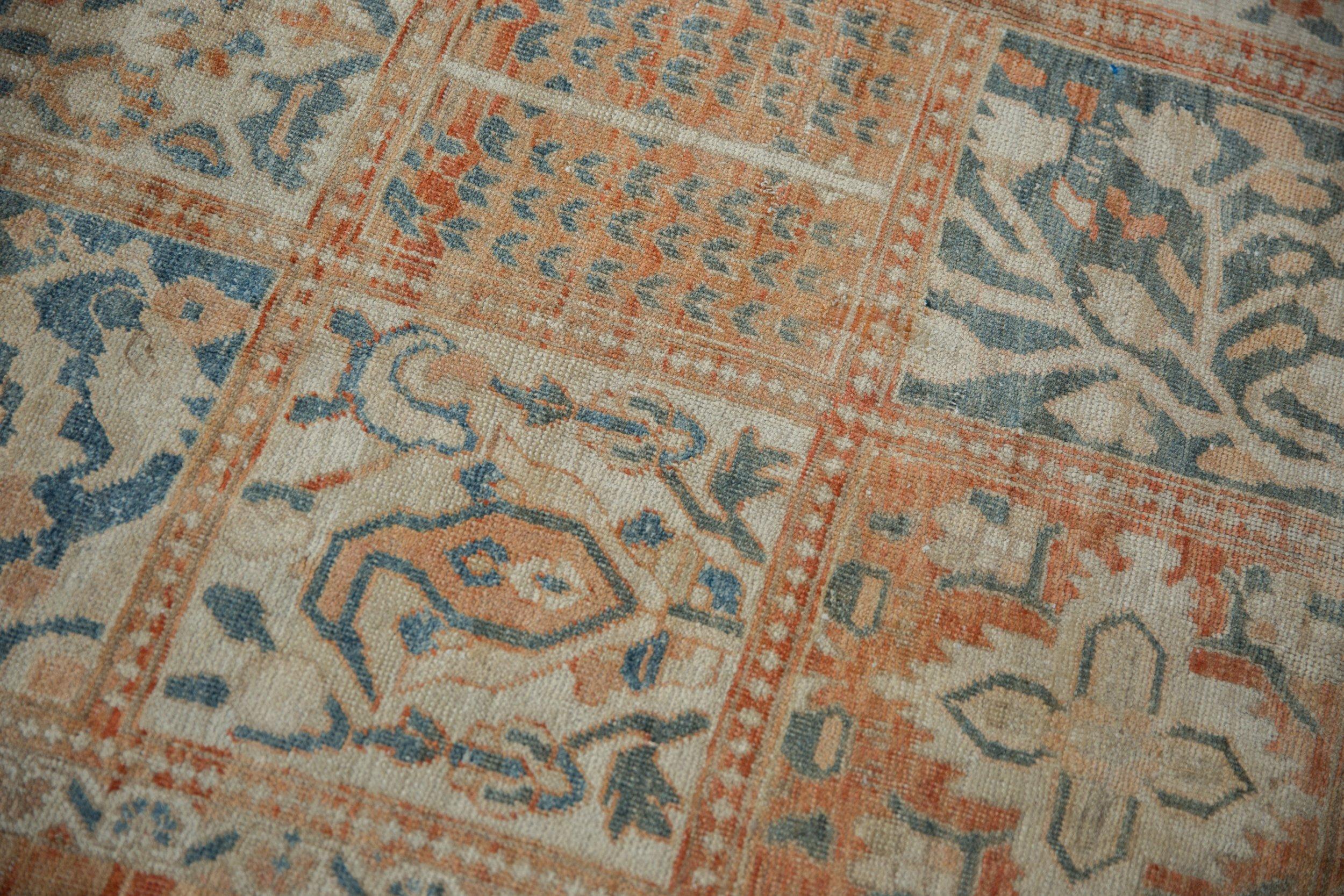 Vintage Distressed Turkish Bakhtiari Design Carpet For Sale 2