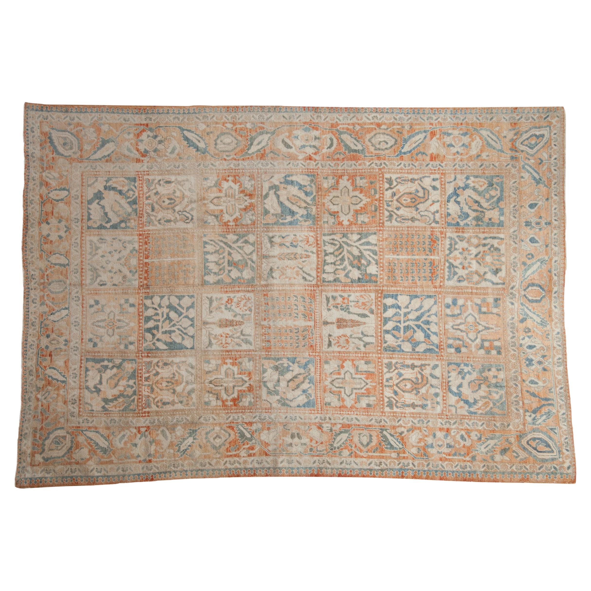 Vintage Distressed Turkish Bakhtiari Design Carpet For Sale