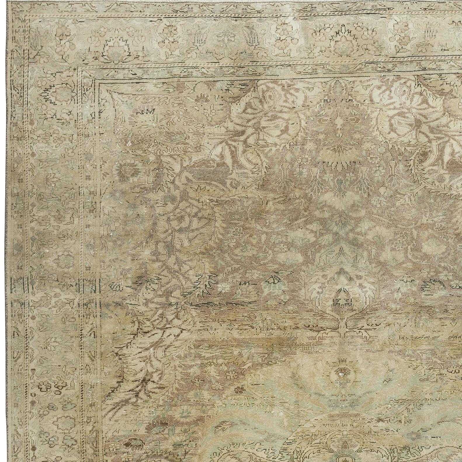 Turco 6.5x9.6 Ft Tappeto vintage fatto a mano di Kayseri, 100% lana, unico nel suo genere in vendita