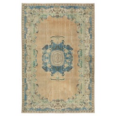 6.5x9.7 Ft Rustic Vintage Handmade Turkish Rug for Farmhouse and Cottage Decor