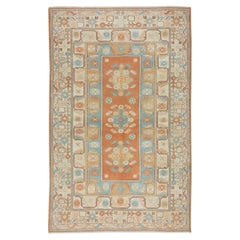 6.5x10 Ft Contemporary Handmade Area Rug from Milas / Turkey, 100% Wool