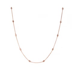 .66 Carat Diamond Rose Gold Diamond by the Yard Necklace