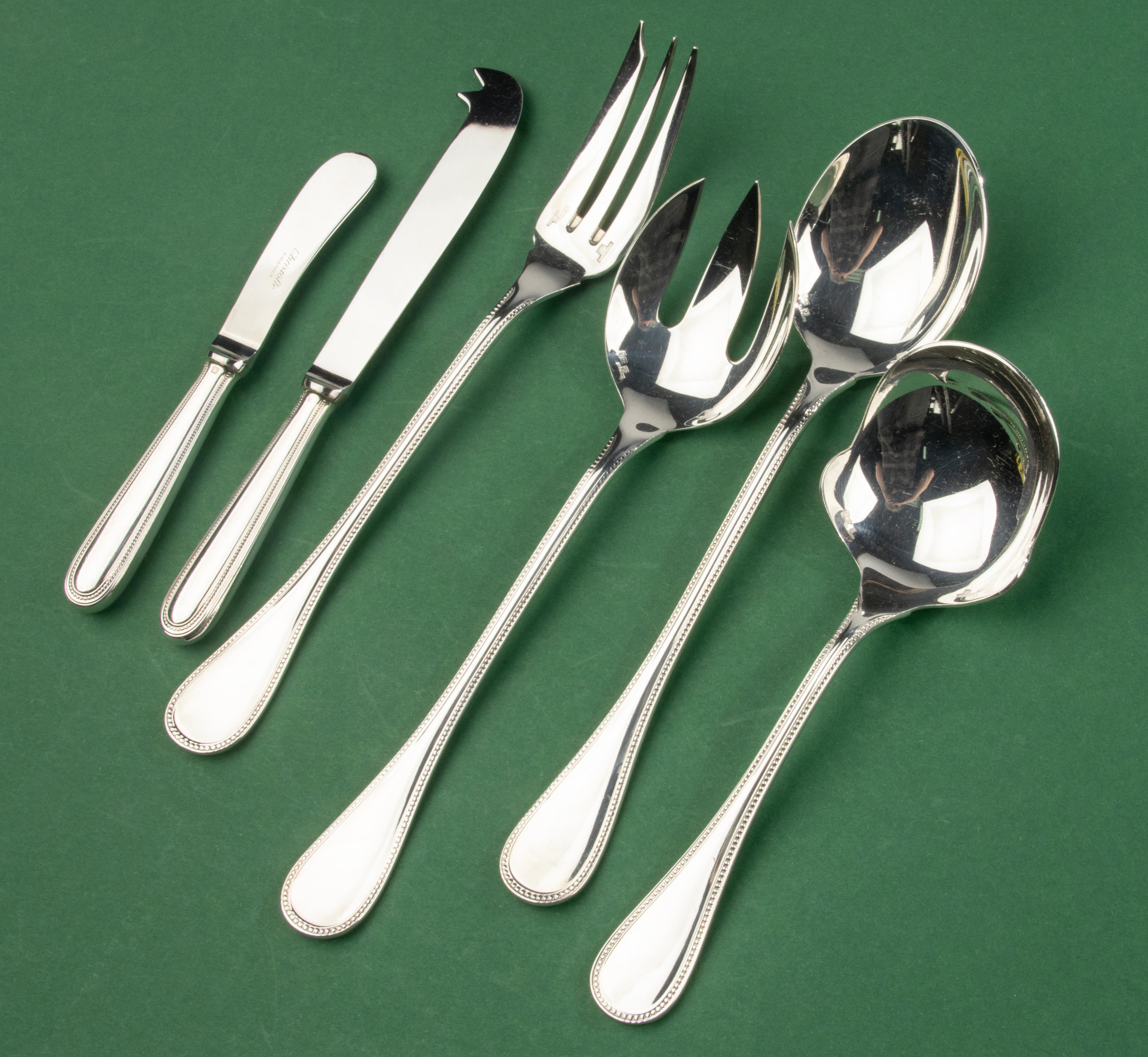 66-Piece Set Tableware - Christofle - Perles - Complete for 6 Persons 5