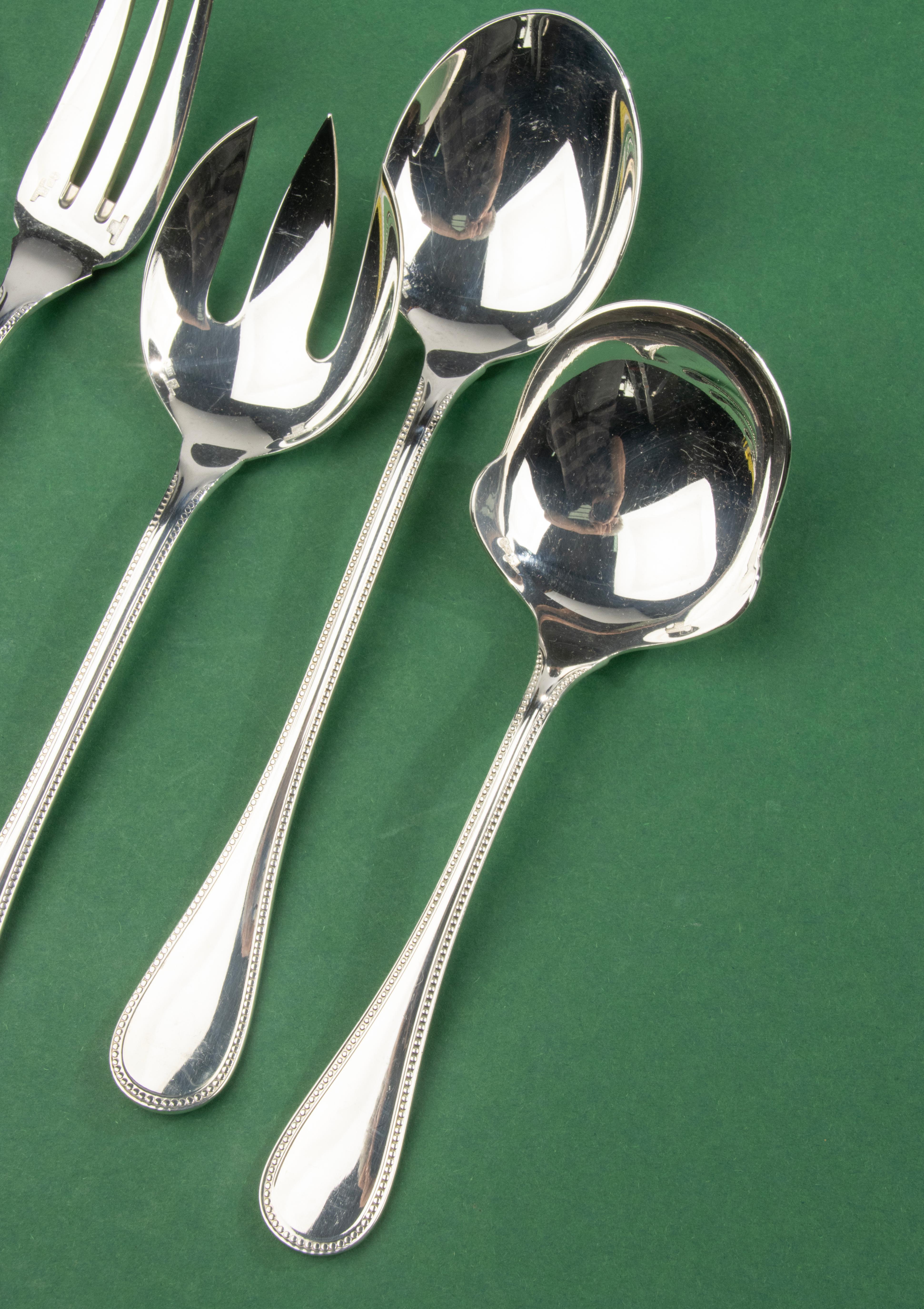 66-Piece Set Tableware - Christofle - Perles - Complete for 6 Persons 8