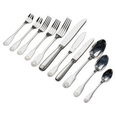 66-Piece Set Tableware Made by Christofle France - Model Vendome Coquille - New