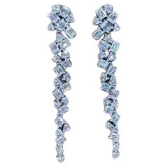 6.60 Carat Natural Diamonds 18K Gold Earrings