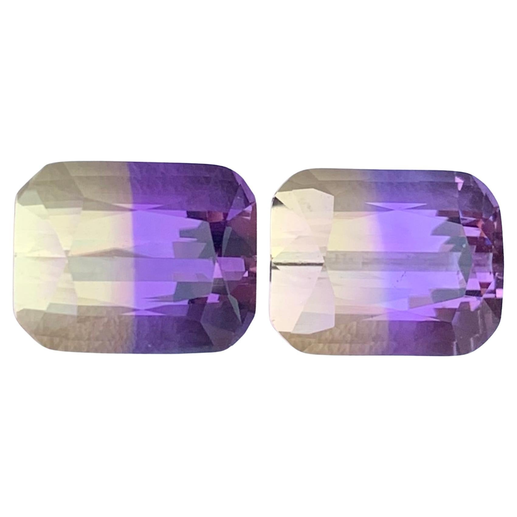 6.60 Carat Natural Loose Ametrine Pair Gemstone For Jewellery Making