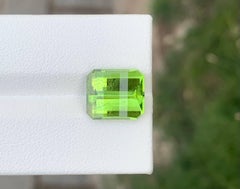 6.60 Carat Natural Loose Light Green Peridot Stone Pixel Cut Pakistani Gemstone