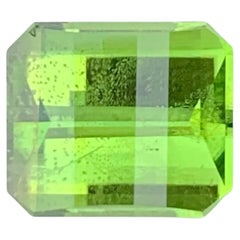 6.60 Carat Natural Loose Light Green Peridot Stone Pixel Cut Pakistani Gemstone