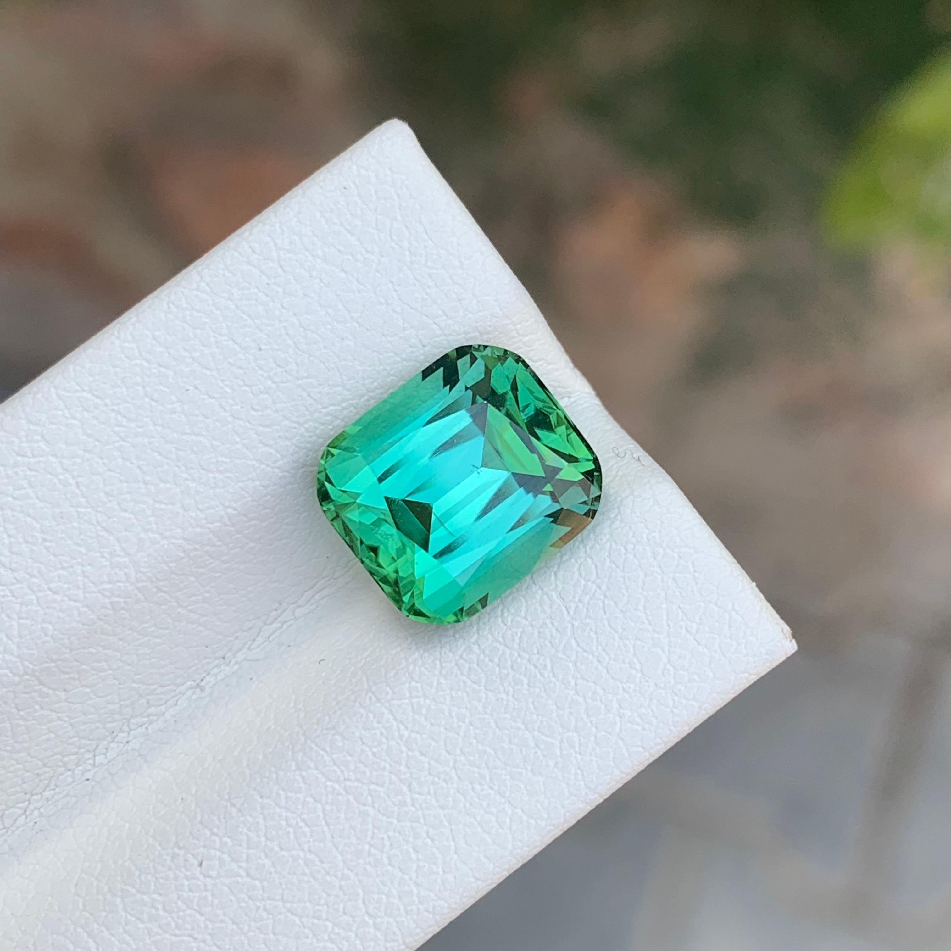 Turmalina verde menta facetada

Peso: 6,60 quilates
Dimensión: 11 x 9,7 x 7,8 Mm 
Color Verde Menta 
Tratamiento: No
Certificado: A petición del cliente
Forma: Cojín 


La turmalina es una piedra preciosa cautivadora conocida por su notable variedad