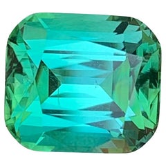 6.60 Carat Natural Loose Mint Green Tourmaline Cushion Shape Gemstone