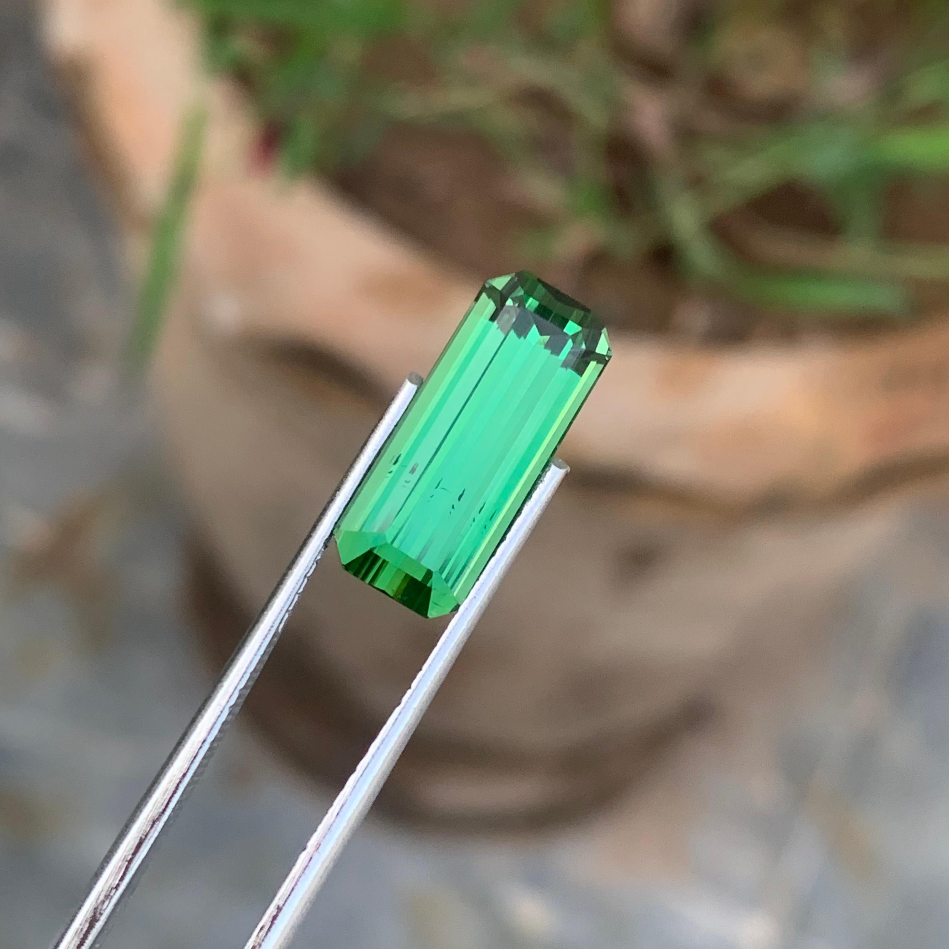 6.60 Carat Verde Vivace Luminous Charm Bright Green Tourmaline Afghan Mine In New Condition For Sale In Peshawar, PK