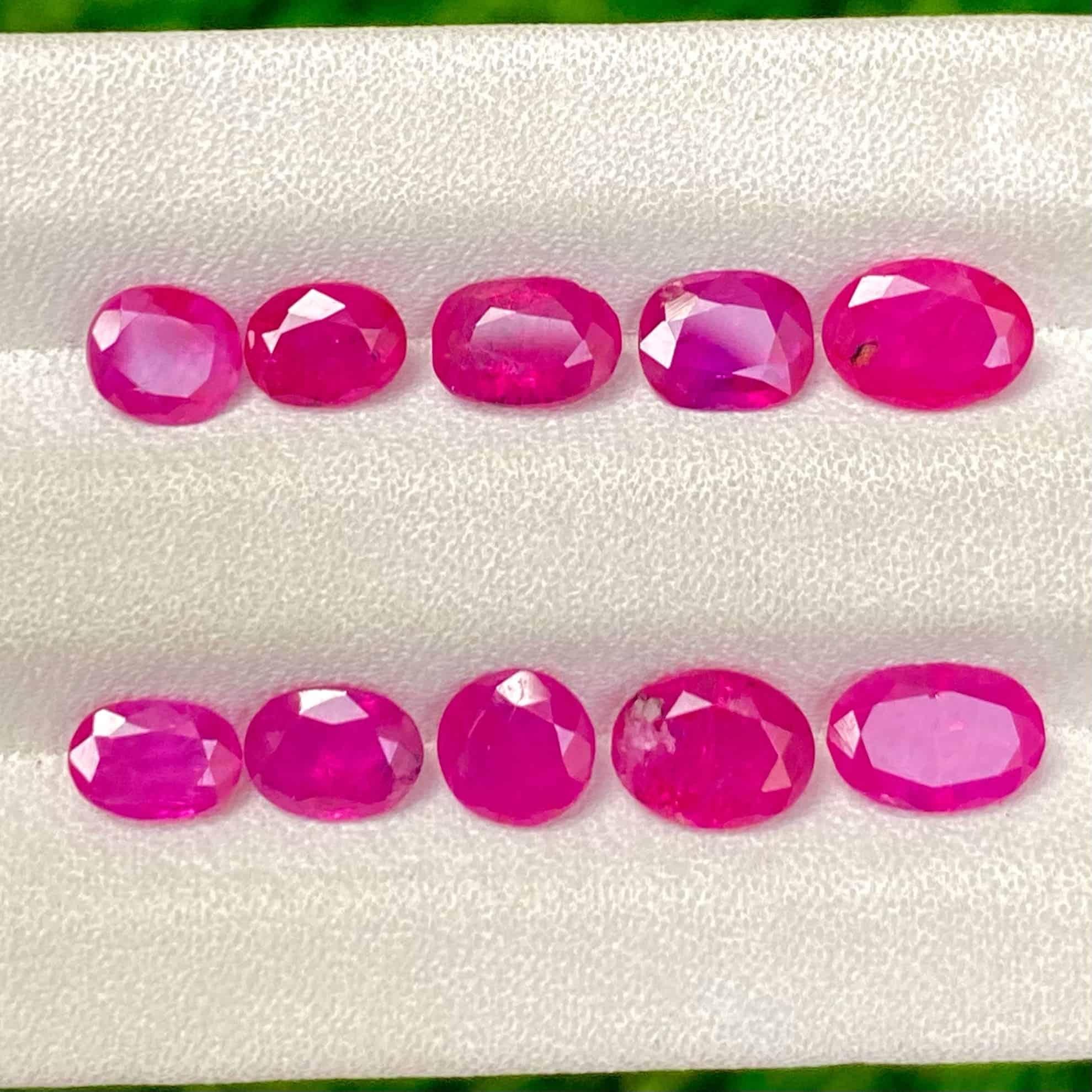 6,60 Karat facettierte lose rosa Rubine Steine, natürliche Edelsteine aus Afghanistan (Moderne)