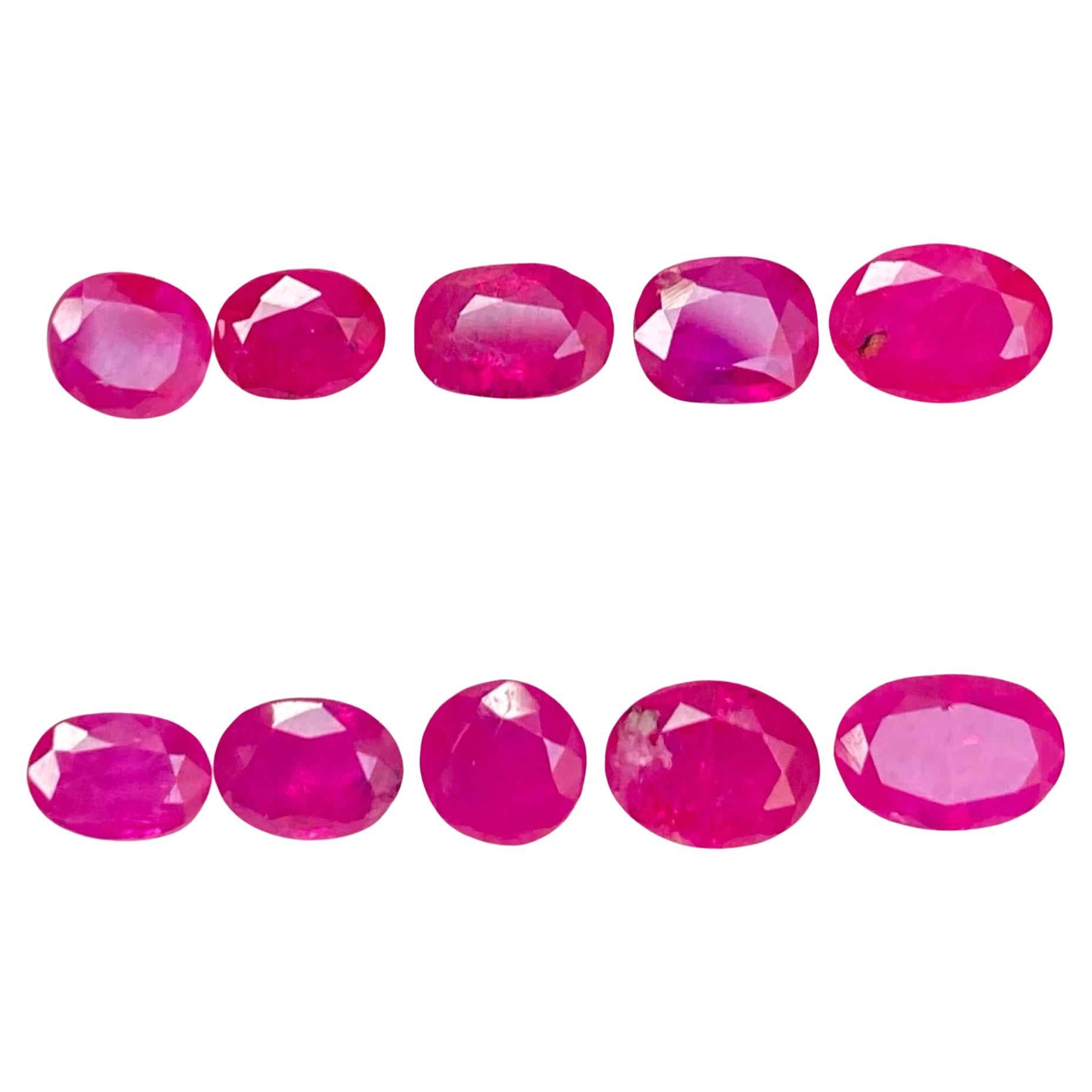 6.60 Carats Faceted Loose Pink Rubies Stones Natural Gemstones From Afghanistan For Sale