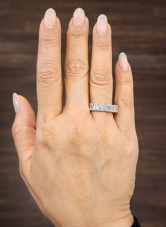 6.61 ct Emerald Cut Eternity Band